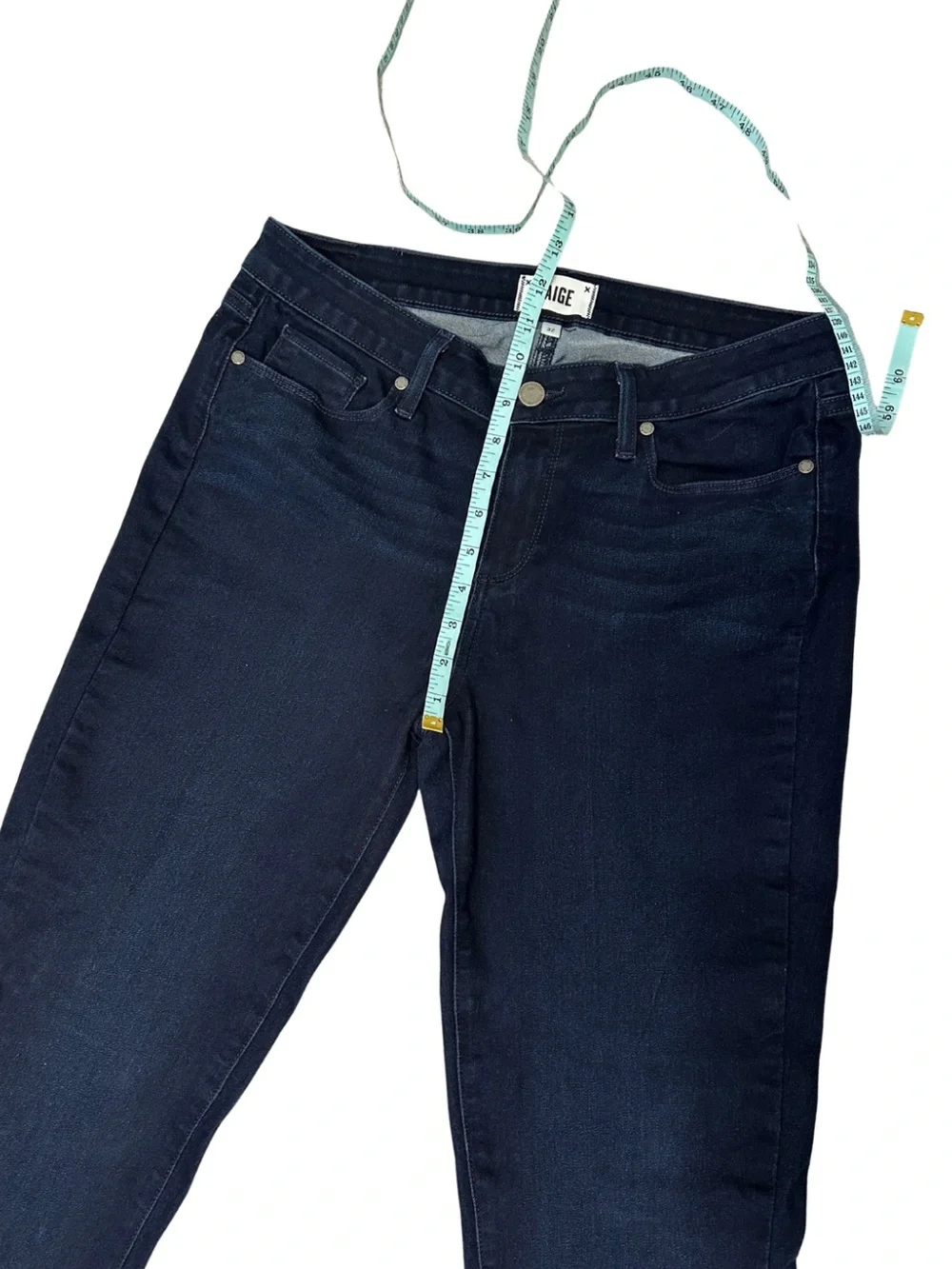PAIGE Manhattan Dream Catcher Dark Wash Slim Bootcut Jeans USA Size 32 x 34 - Picture 9 of 11